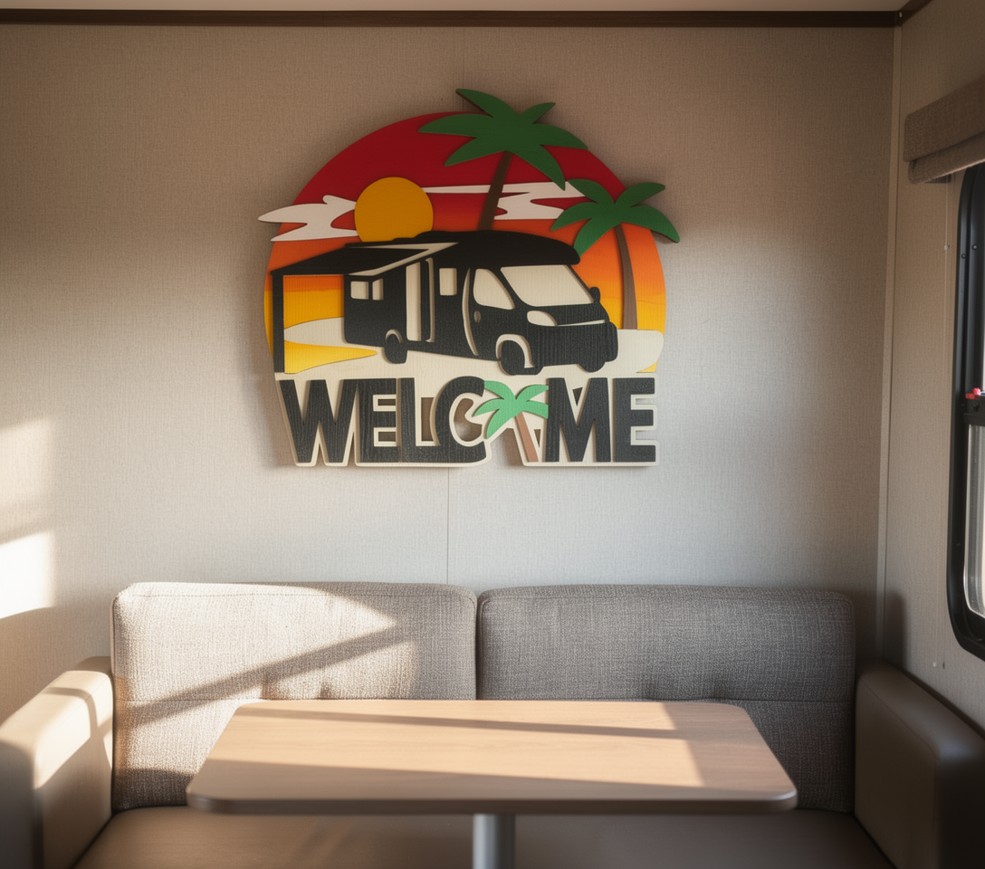 Welcome RV Sign Beach
