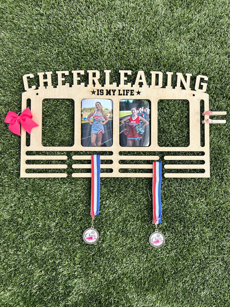 Thumbnail: Cheerleading medal holder sign