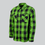 Thumbnail: 66 - BULLY Flannel - White on Green