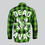 Thumbnail: 65 - RABBIT Flannel - White on Green