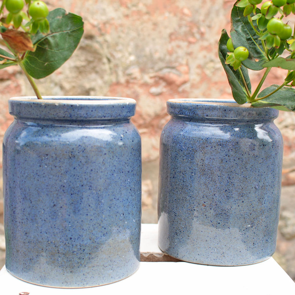 Miniature : 3 pots en grès émaillé