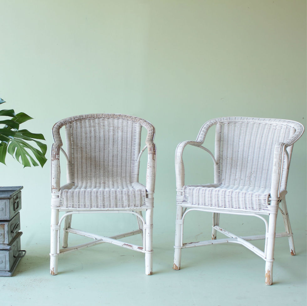 Paire de chaises en rotin