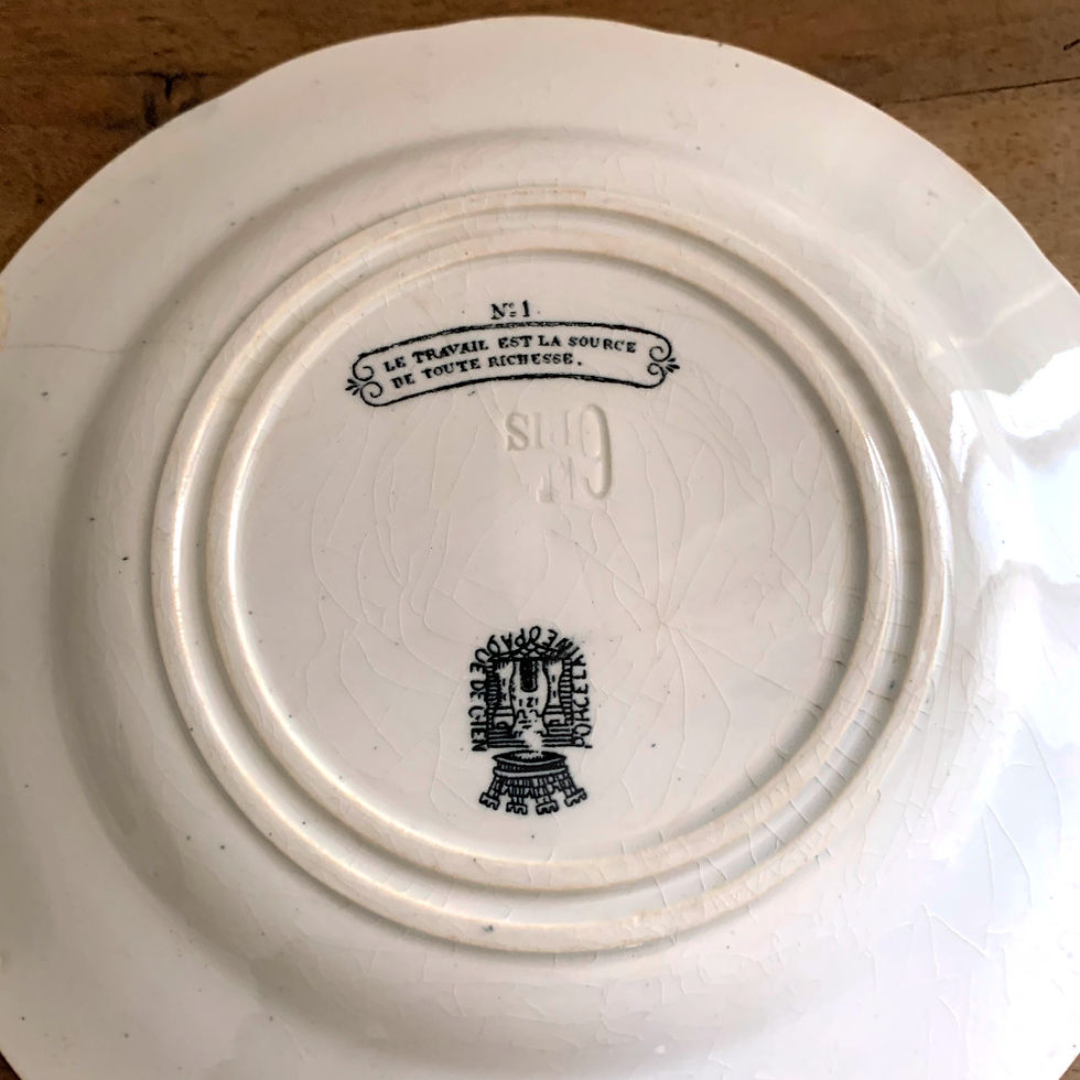 Thumbnail: Assiettes parlantes Gien- série Rébus
