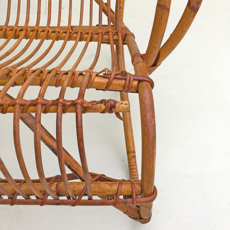 Miniature : Banquette en rotin