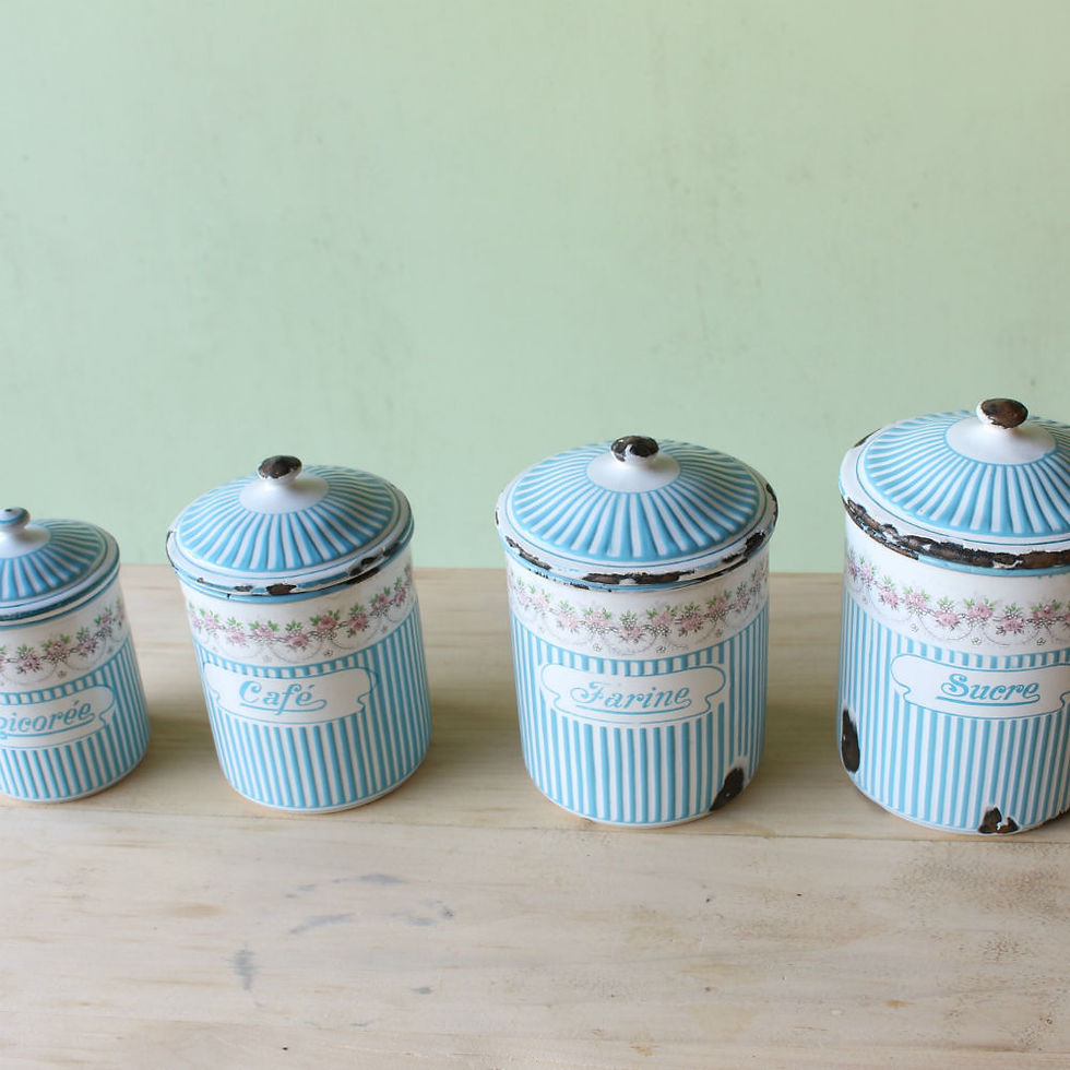 Miniature : Ensemble de pots émaillés