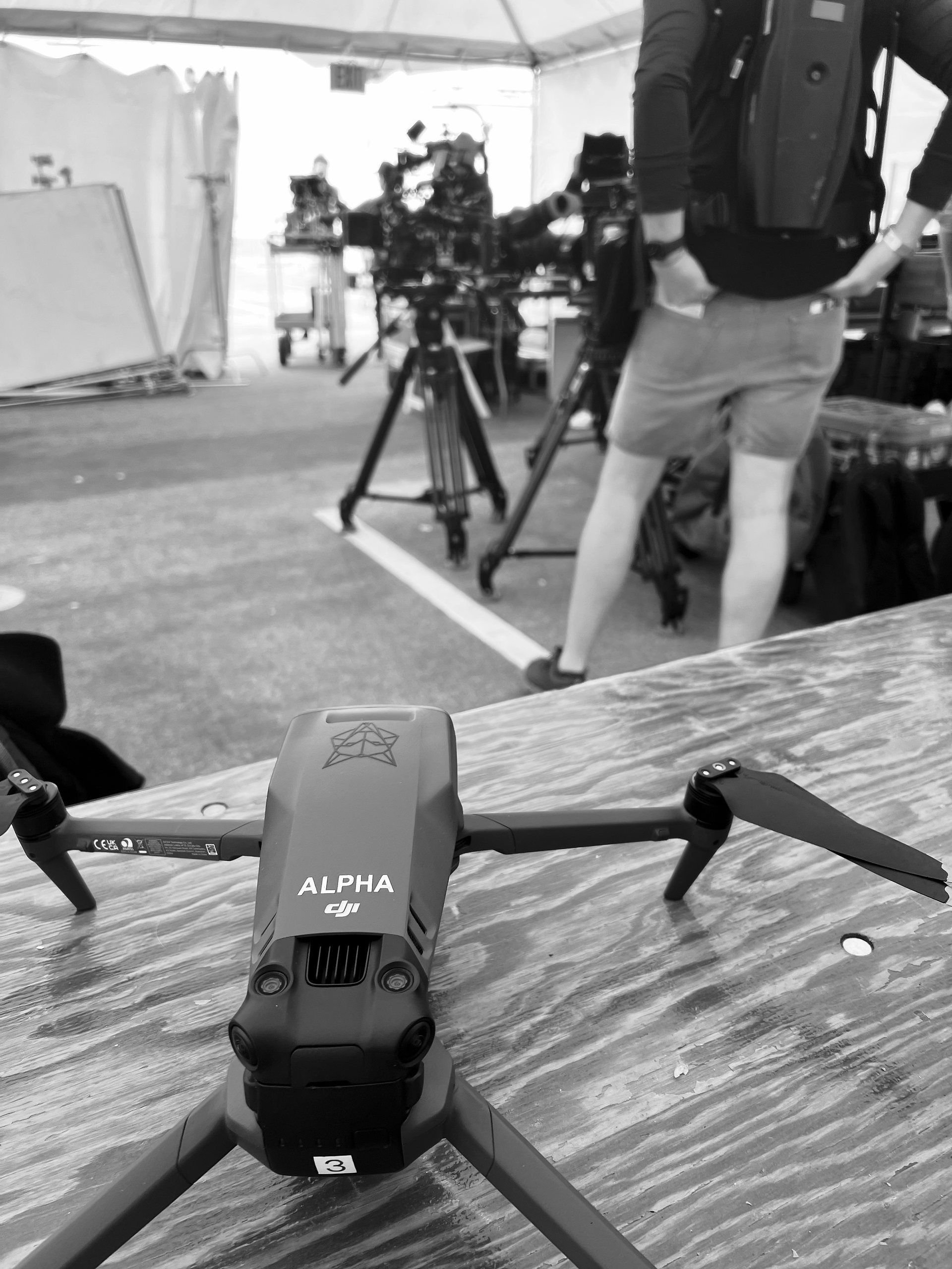 Close-up of DJI Mavic 3 Cine during production on A Different Breed set.