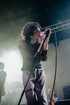 Sombr performing in Manchester