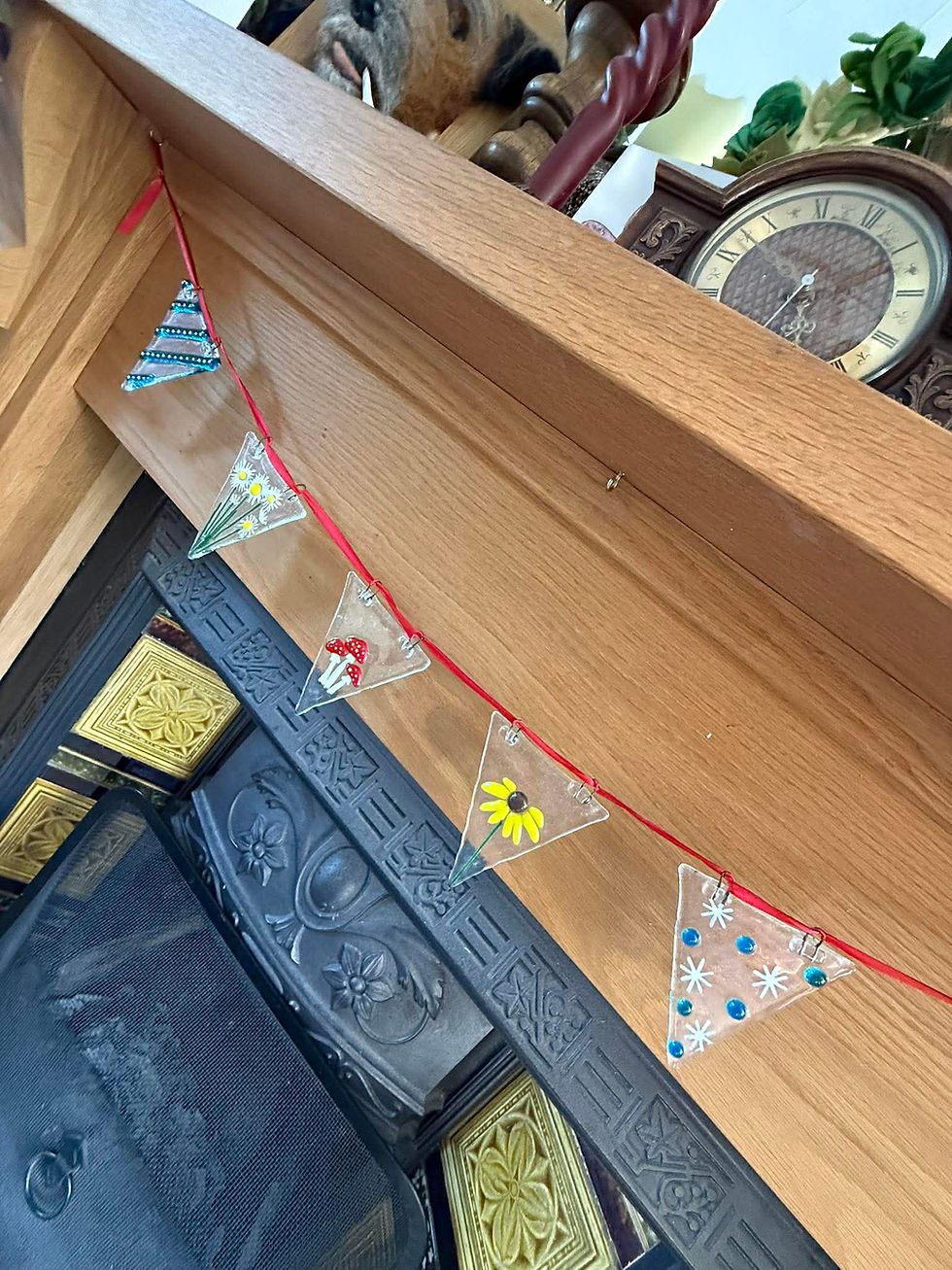 Fused Glass Bunting with Sandy Glass Studio