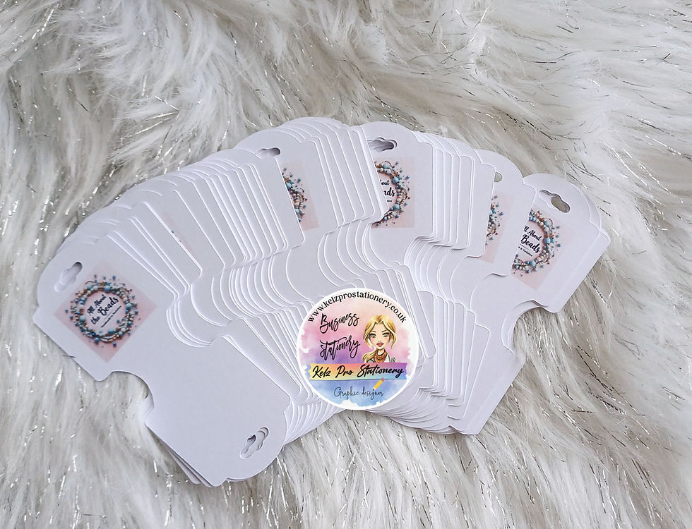 Thumbnail: 50 x Fold over display card , hair ties , jewellery 