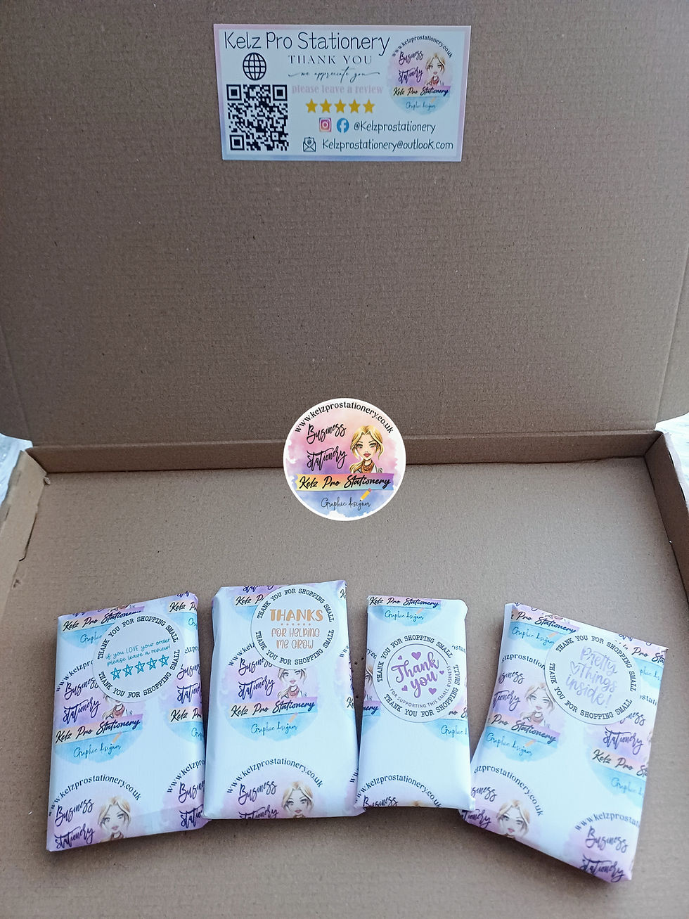 Thumbnail:  Logo business box stickers 28 pack 