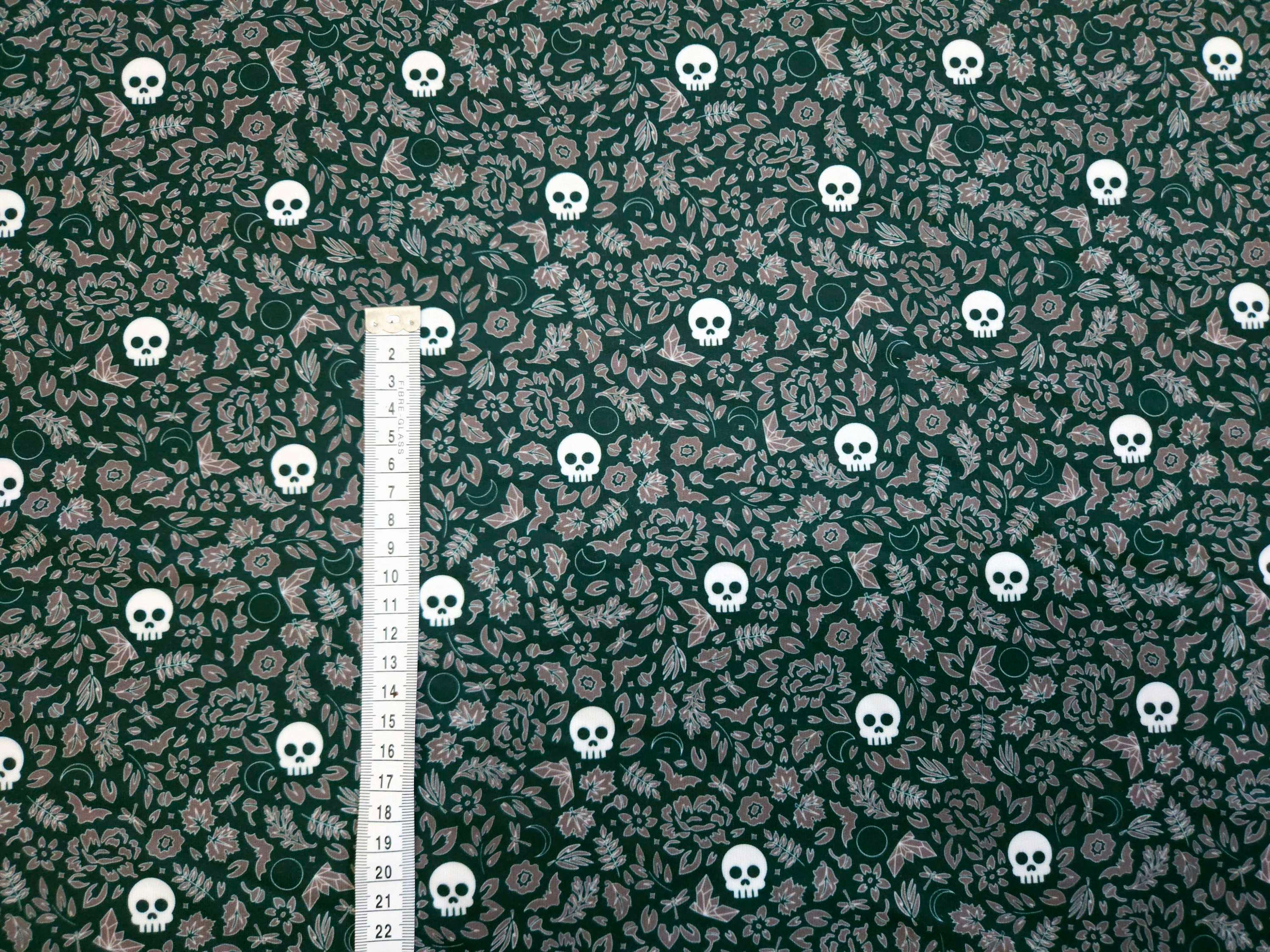 EXCLUSIVE (Dark Forest Green) Mystical Ditsy Skulls