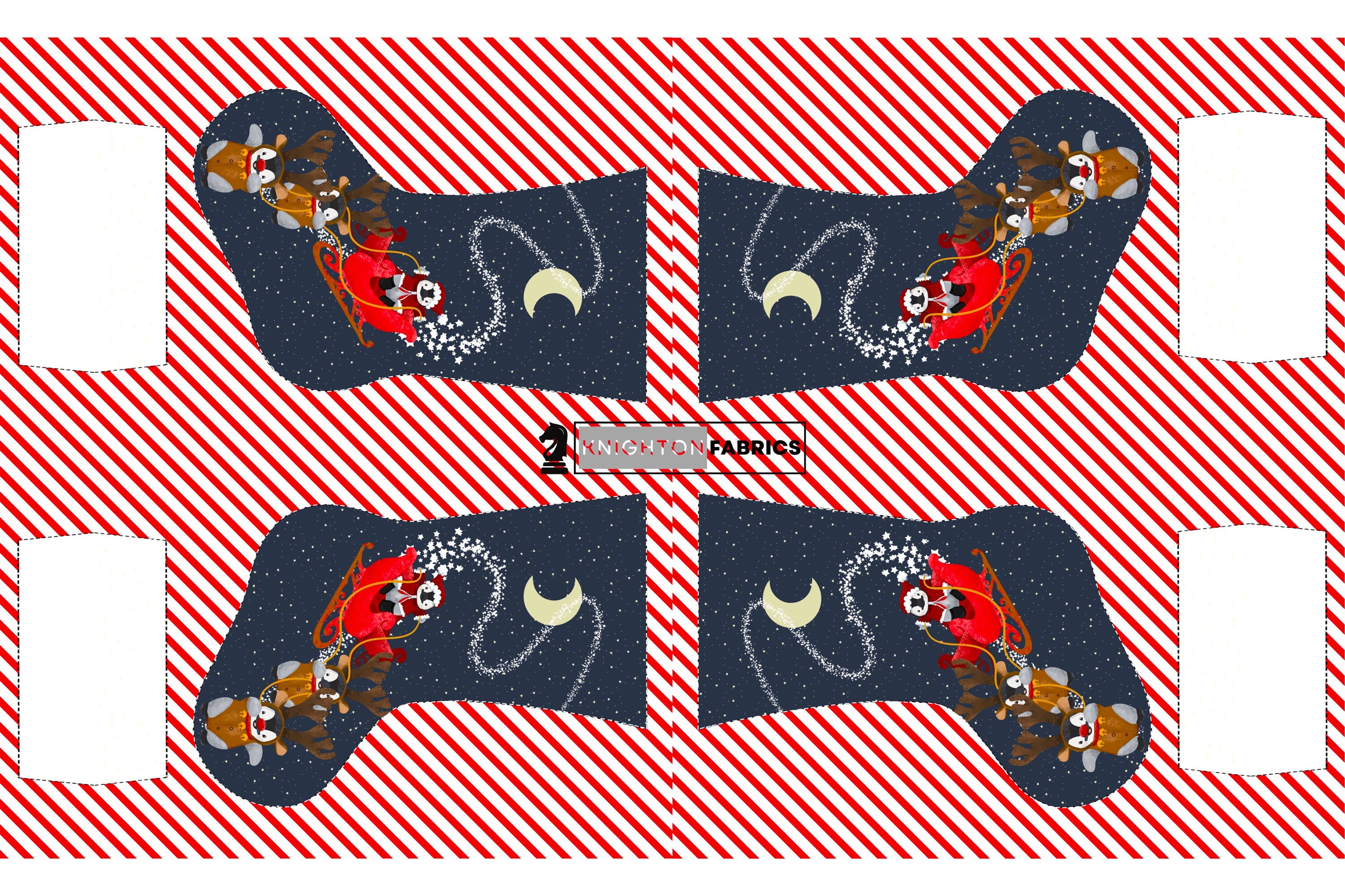 EXCLUSIVE Santa’s Favourite Puddle Penguin Stocking Panel (Woven Polyester)