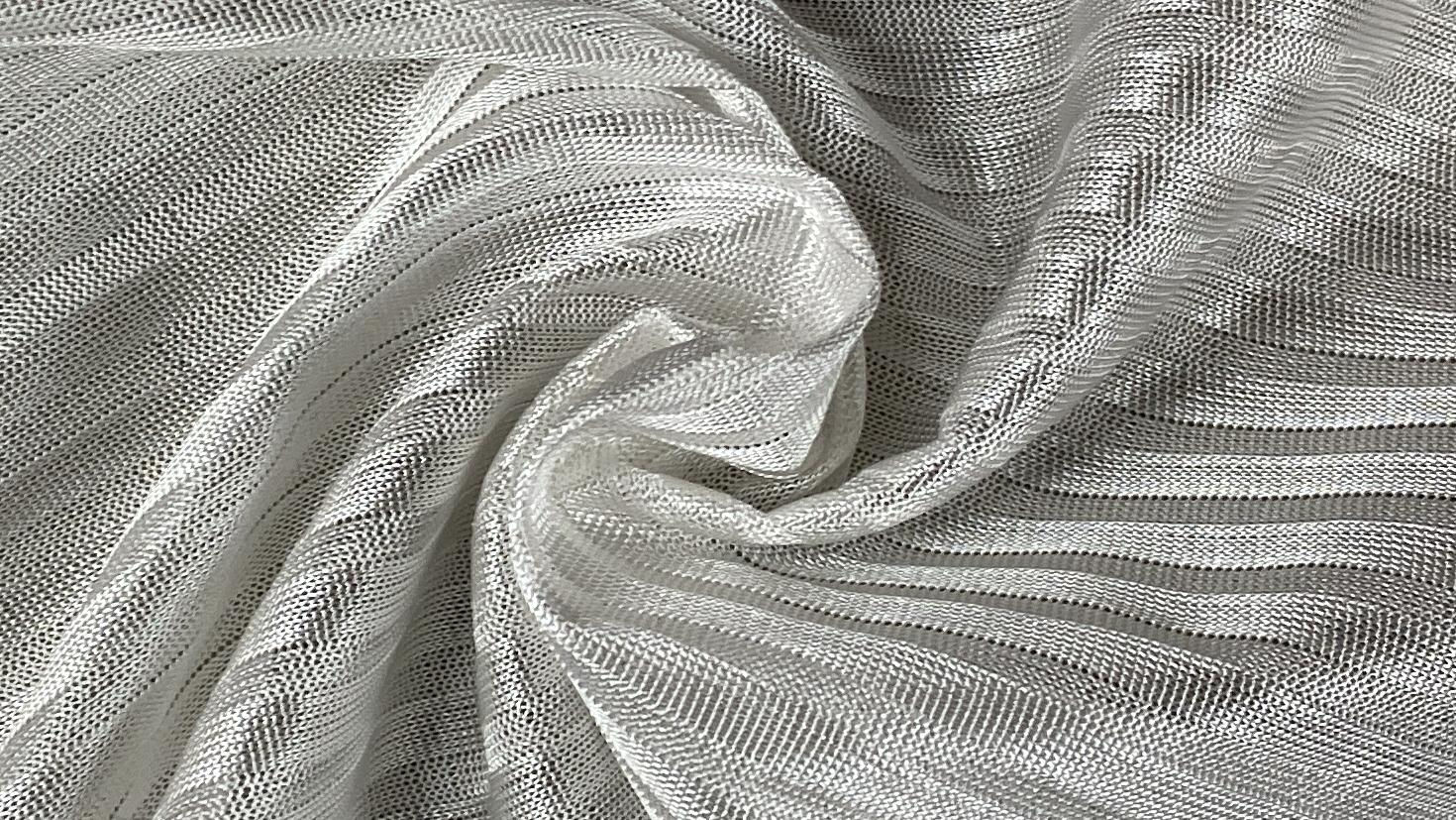 3m for £3 White Ribbed Polyester (WH1485)