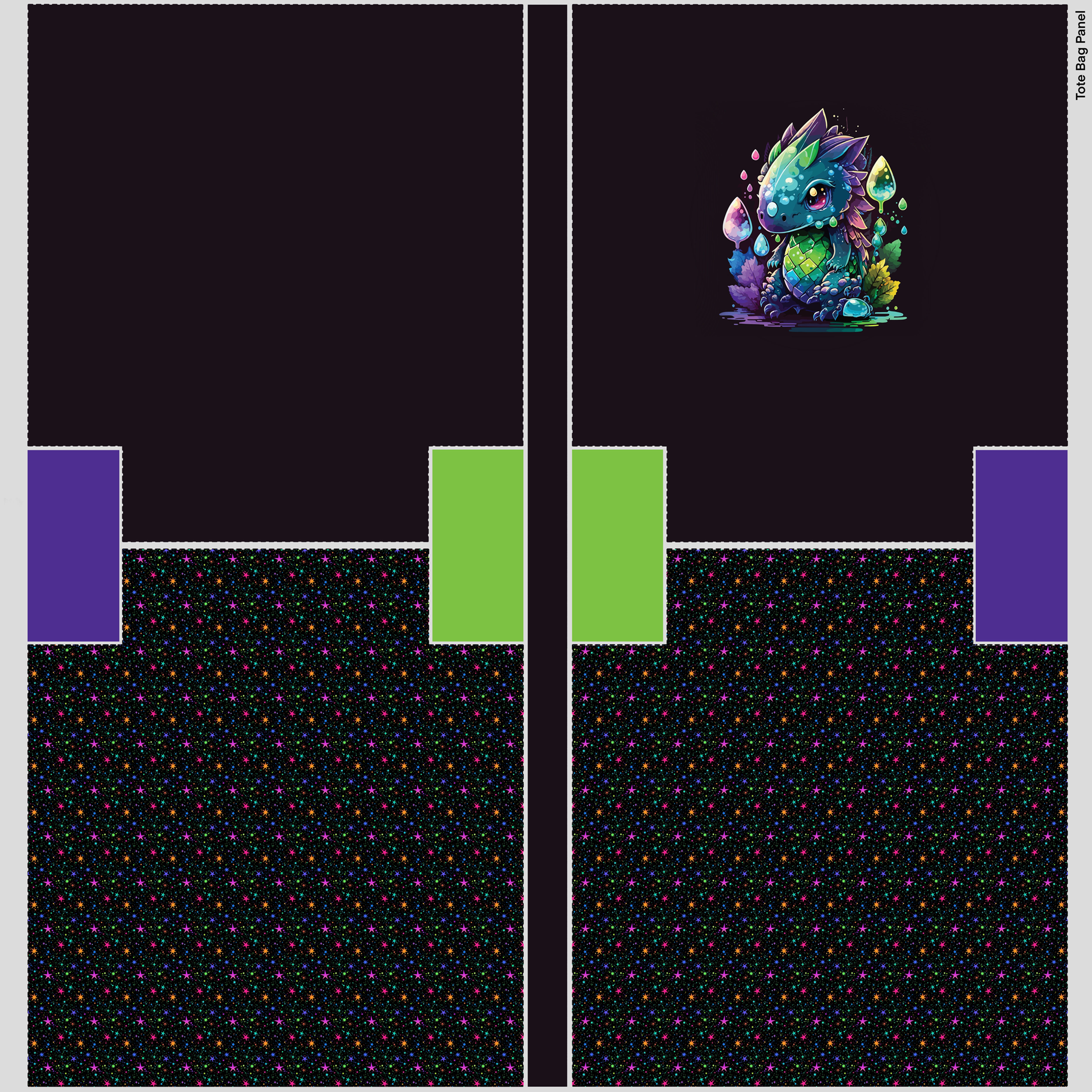 EXCLUSIVE Dragon XL Tote Bag Panel - Woven Polyester