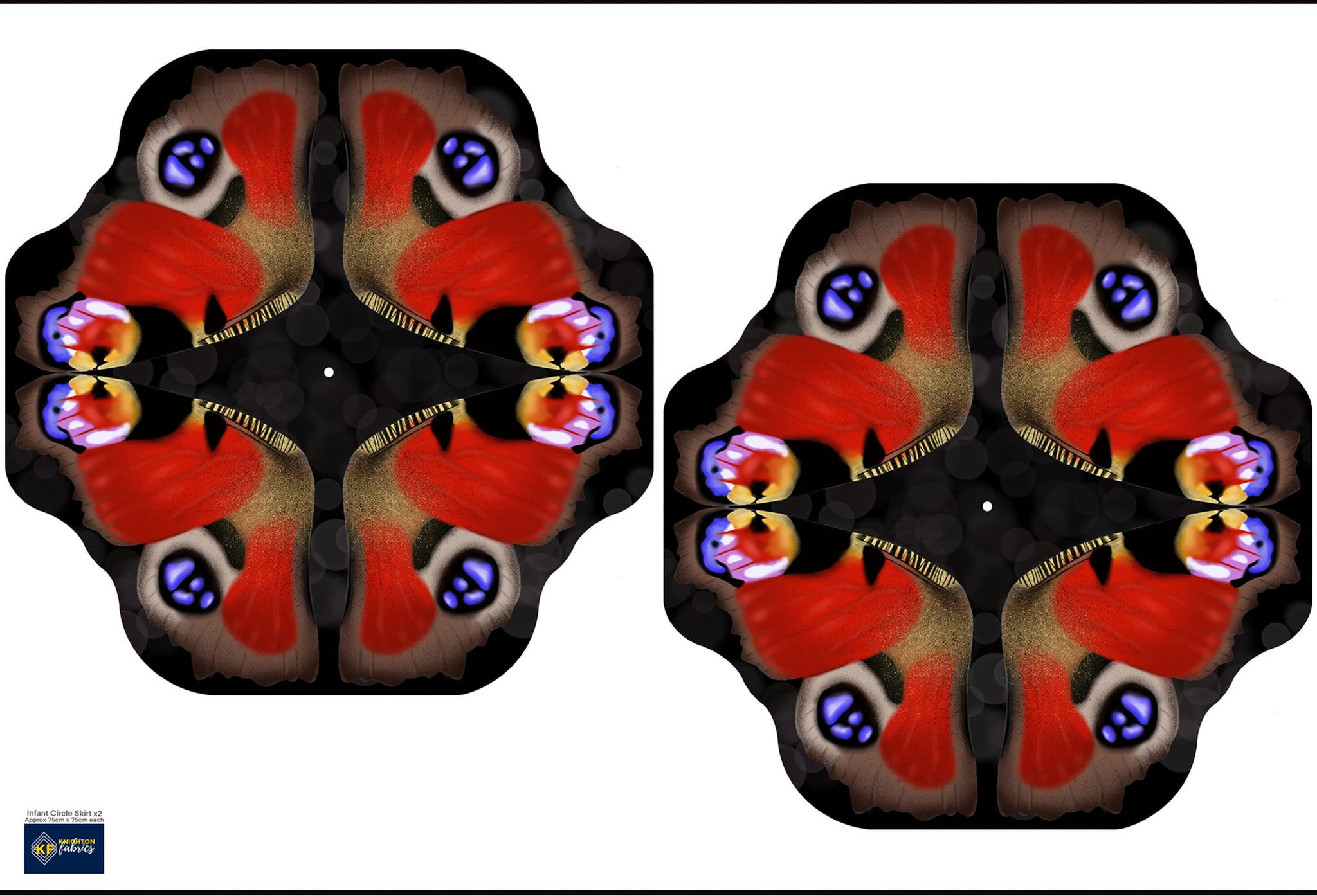 EXCLUSIVE Peacock Butterfly Infant Circle Skirt Panel