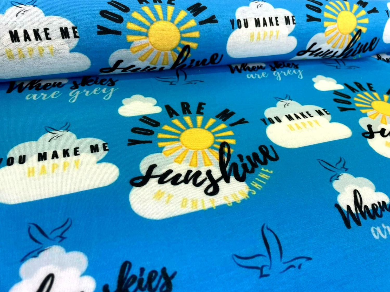 EXCLUSIVE You Are My Sunshine (Blue) - Spun Polyester Jersey