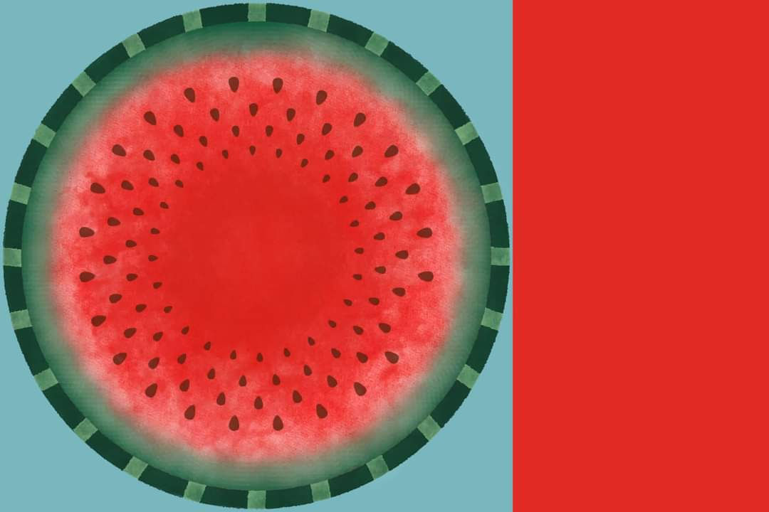 EXCLUSIVE Child Watercolour Watermelon Circle Skirt Panel