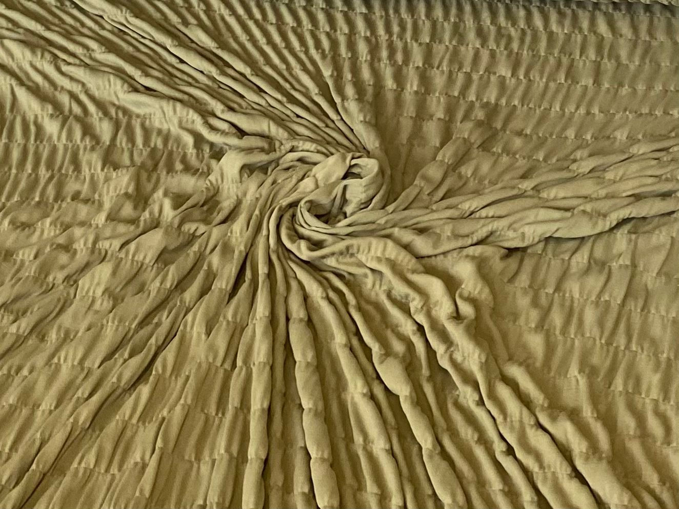 3m for £6 Light Khaki Shirred Polyester Elastane (WH1100)