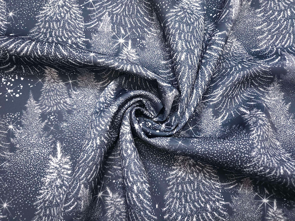 Thumbnail: VIP SALE 3m for £9 Fir Trees Dark Grey - Scuba (VIP210)