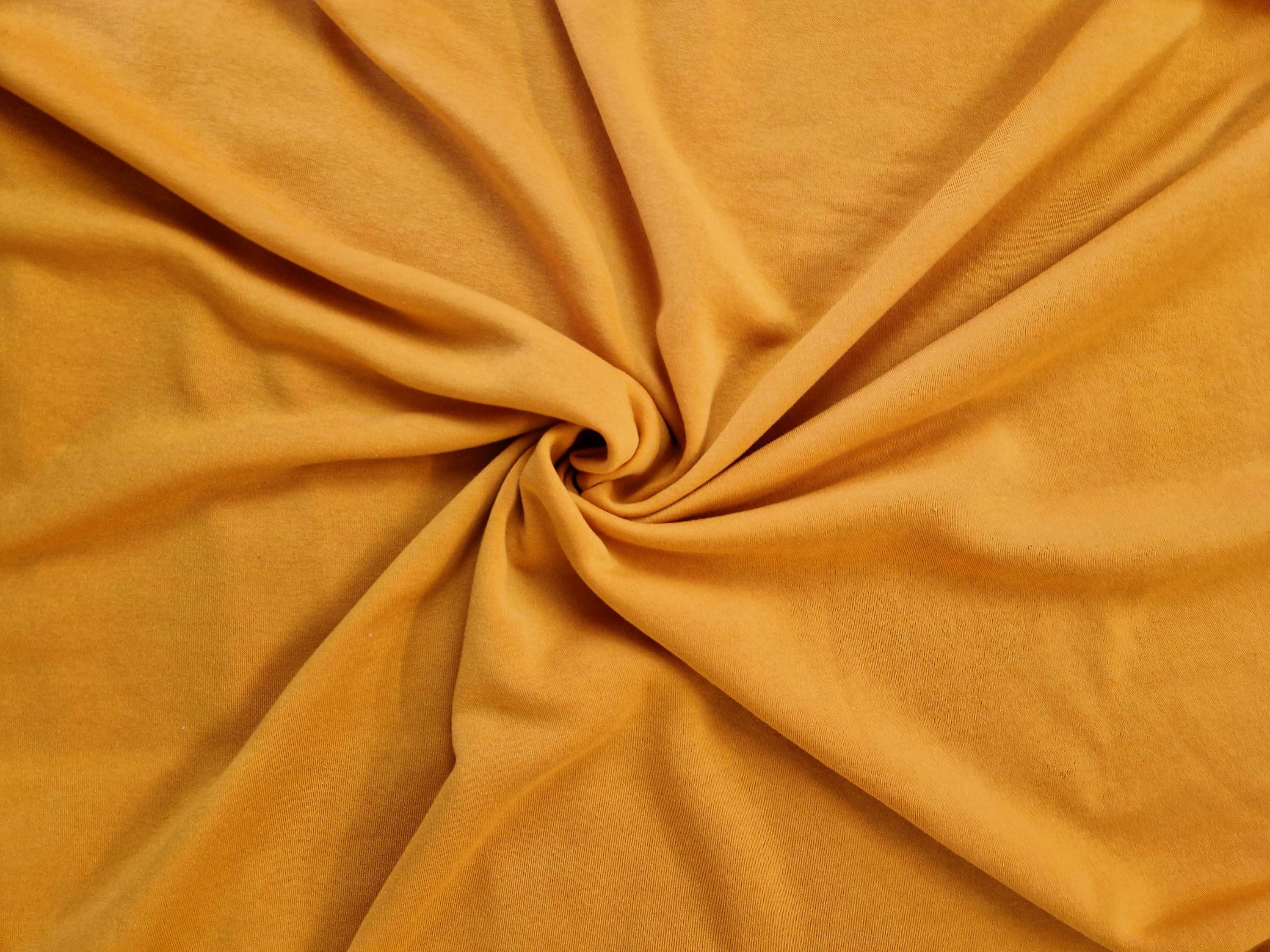 Plain Mustard Fleece Back Jersey