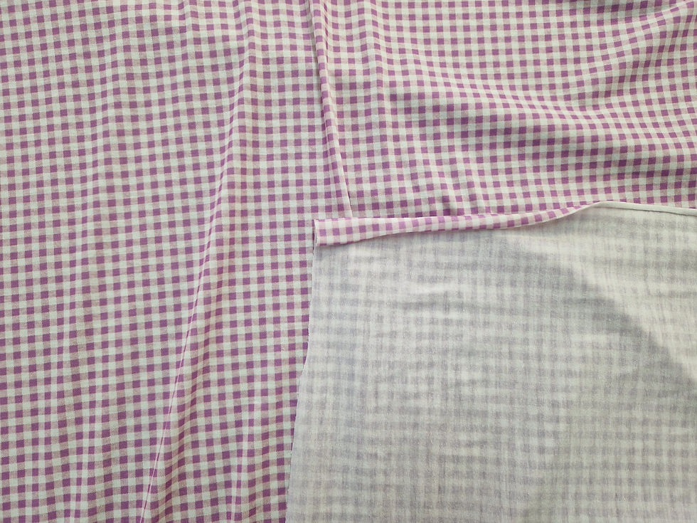 Thumbnail: Lilac School Gingham (Spun Polyester Elastane Jersey)