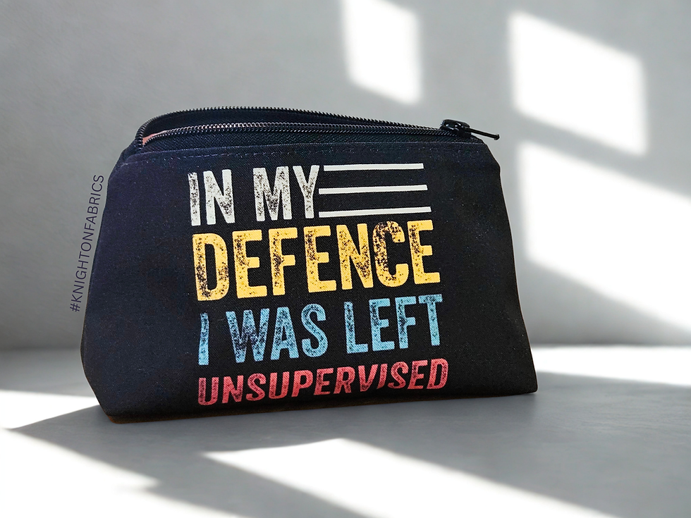 Thumbnail: EXCLUSIVE Sarcasm "Did I Roll My Eyes" Zip Up Pouches Panels (Woven Polyester)