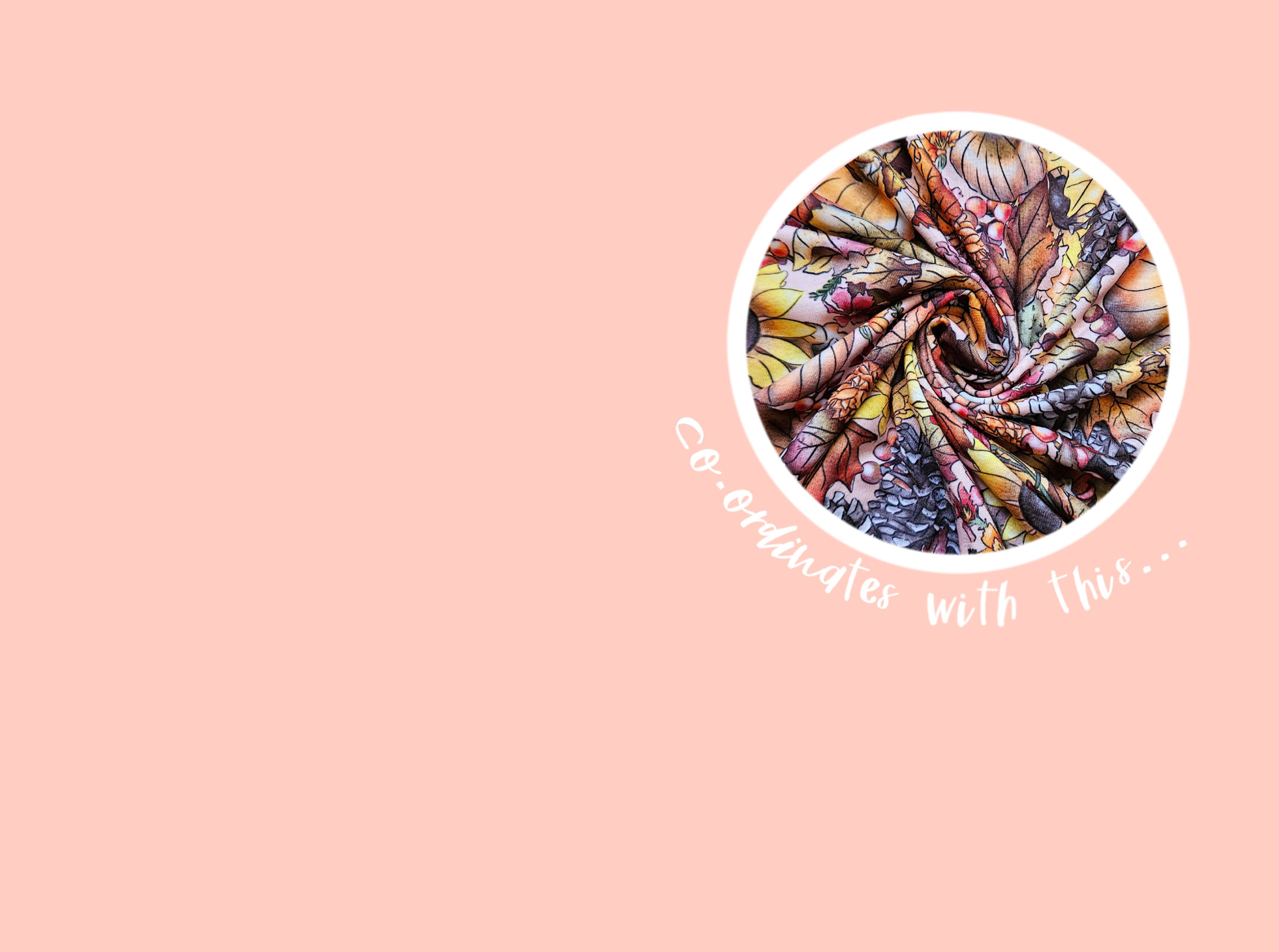 EXCLUSIVE Plain Blush Peach/Pink (Autumn Watercolour Coordinate)