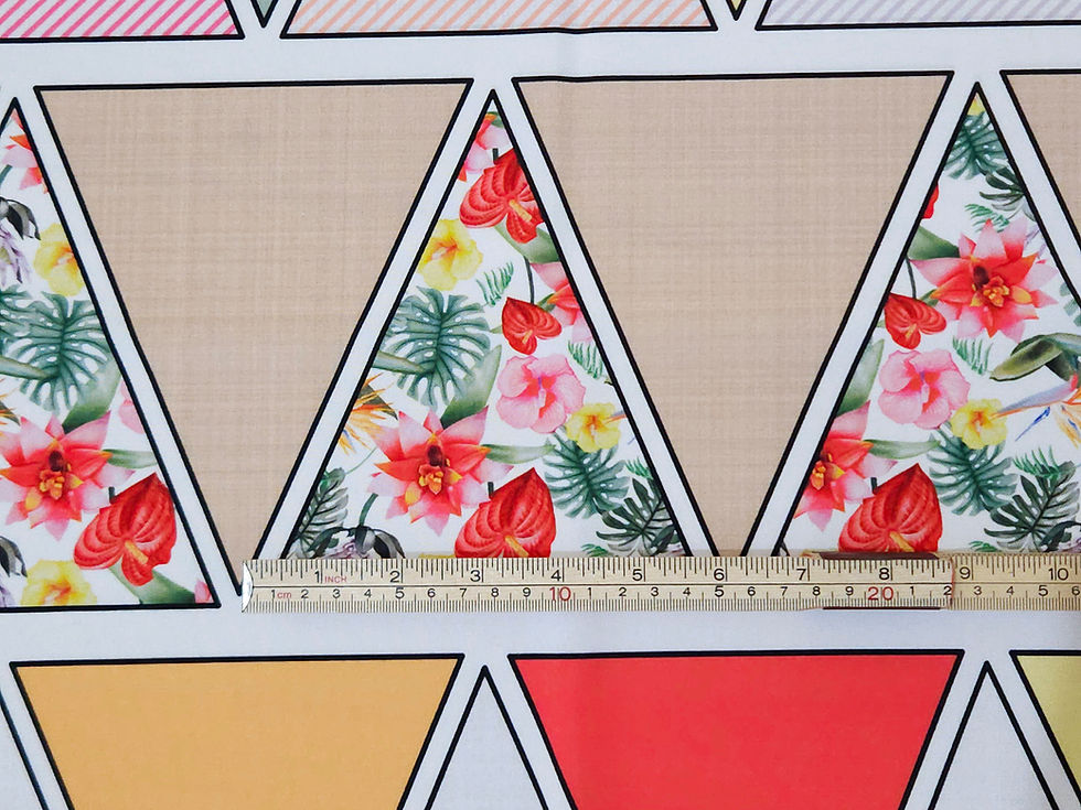 Thumbnail: EXCLUSIVE Tropical Flowers Summertime Bunting/Decor Panel - Woven Polyester