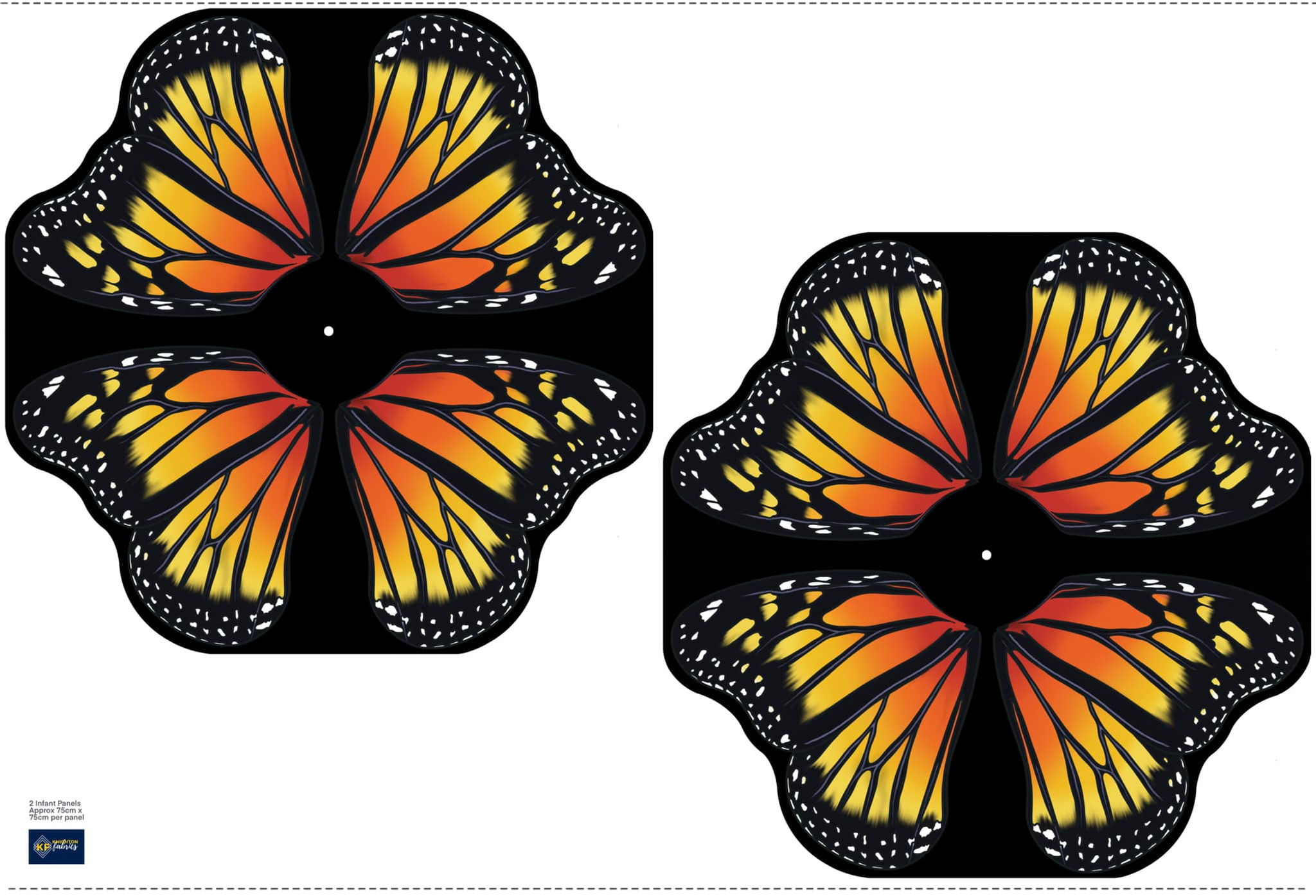 EXCLUSIVE Infant Monarch Butterfly Circle Skirt Panel