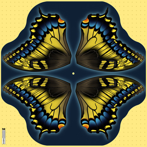 Circle of Butterflies Panel Cream