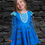 Thumbnail: EXCLUSIVE Blue Tiger Child Circle Skirt Panel (Loopback Lycra)