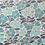 Thumbnail: 3m for £9 Blue Vintage Style Flowers - Soft Touch Lycra (BH59)