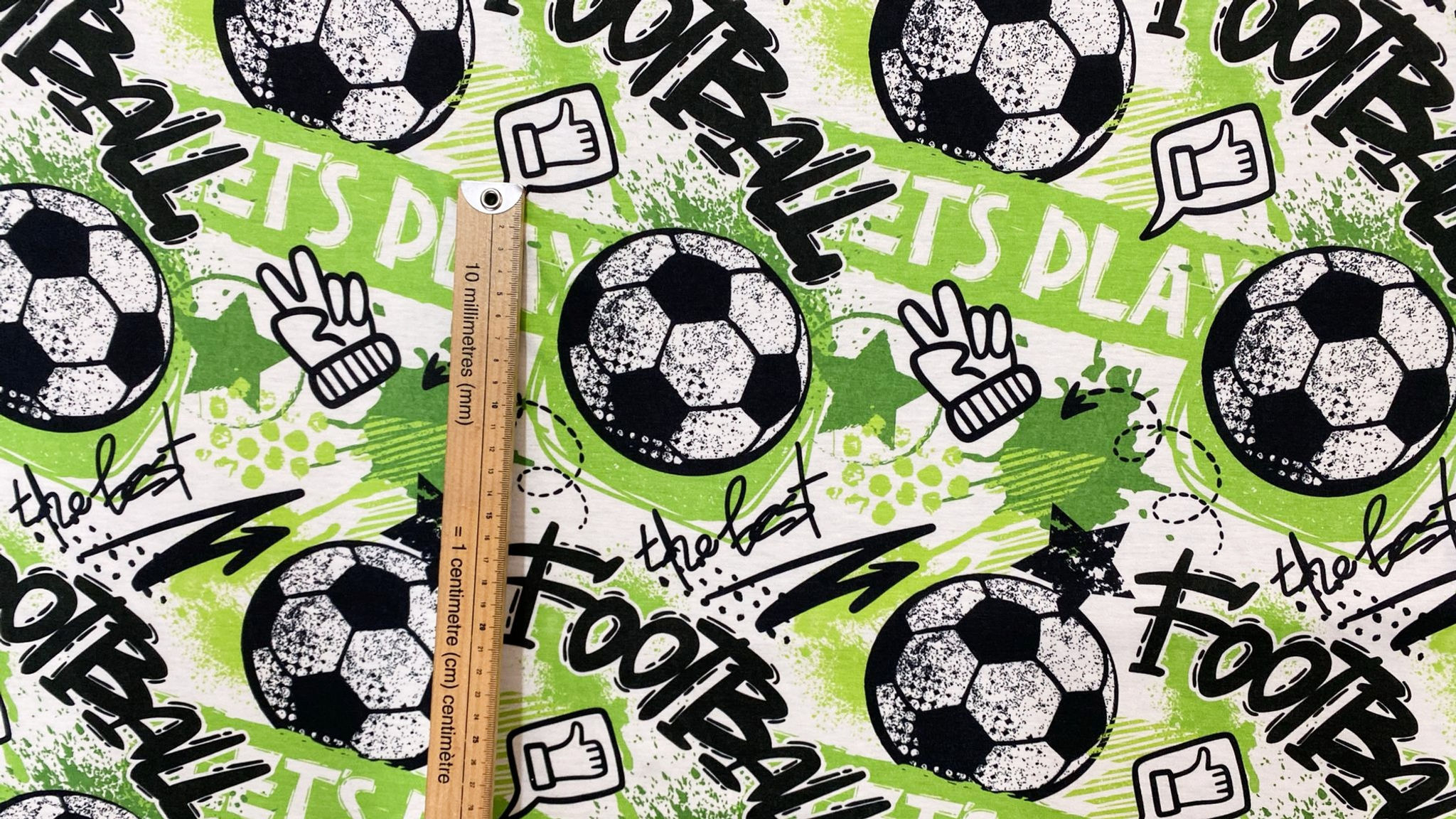 3m for £9 Let's Play Football Spun Polyester Elastane (WH215)