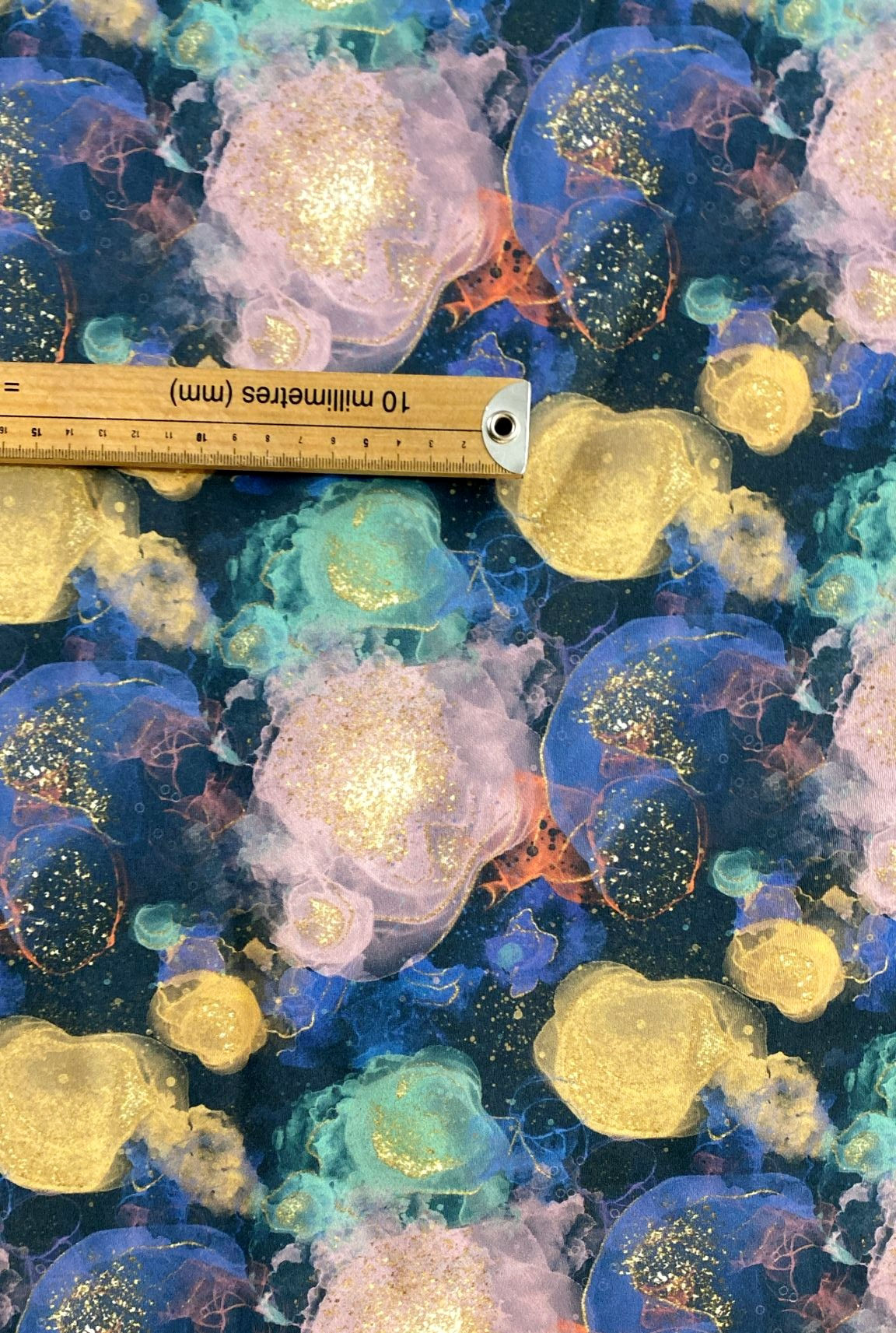 3m for £9 Watercolour Splodges/Printed Glitter Scuba (WH133)