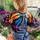 Thumbnail: EXCLUSIVE Child Blue/Pink/Orange Butterfly Circle Skirt Panel