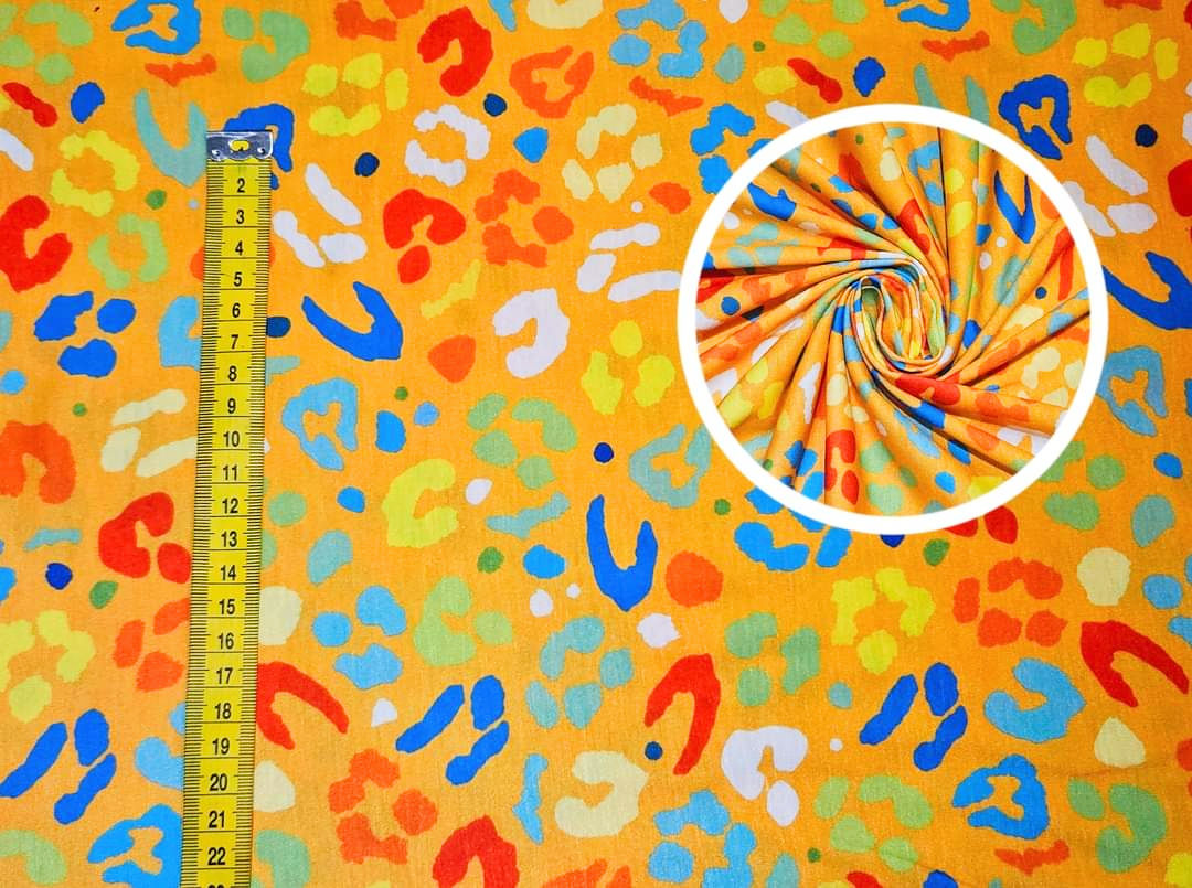 EXCLUSIVE Orange/Blue/Green/Red/Yellow Leopard Print