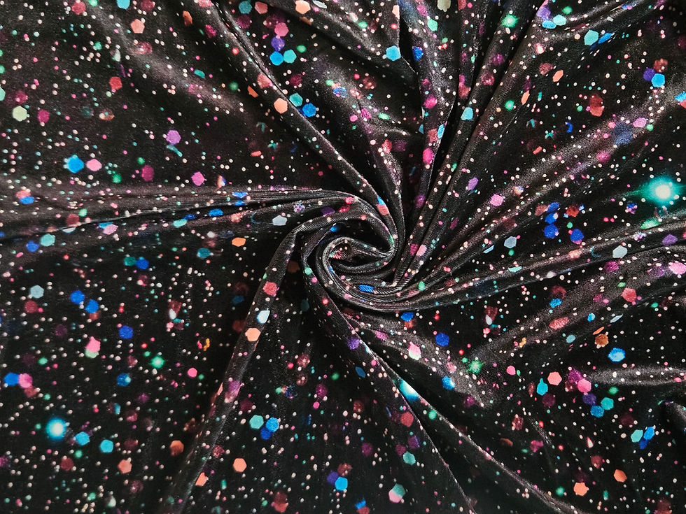 Thumbnail: EXCLUSIVE  Shadow Chaser Coordinate - Black Irridescent Faux Printed Glitter 