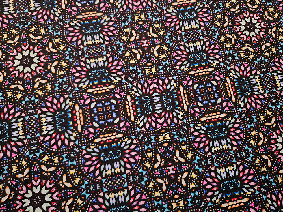 Thumbnail: 3m for £9 Kaleidoscope - Soft Touch Lycra (WH1288)