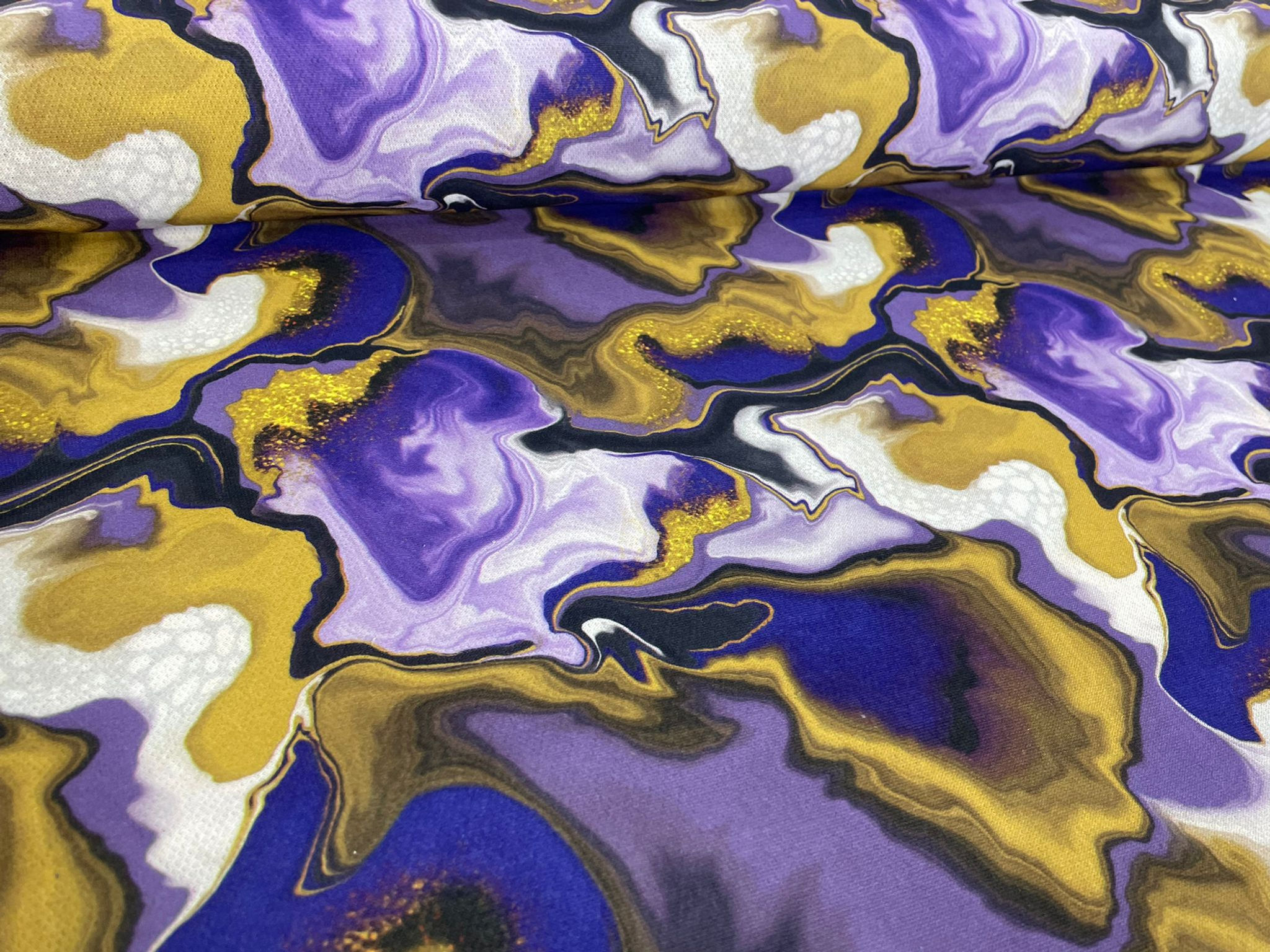 EXCLUSIVE Glitter Amethyst Marble (Loopback Lycra)