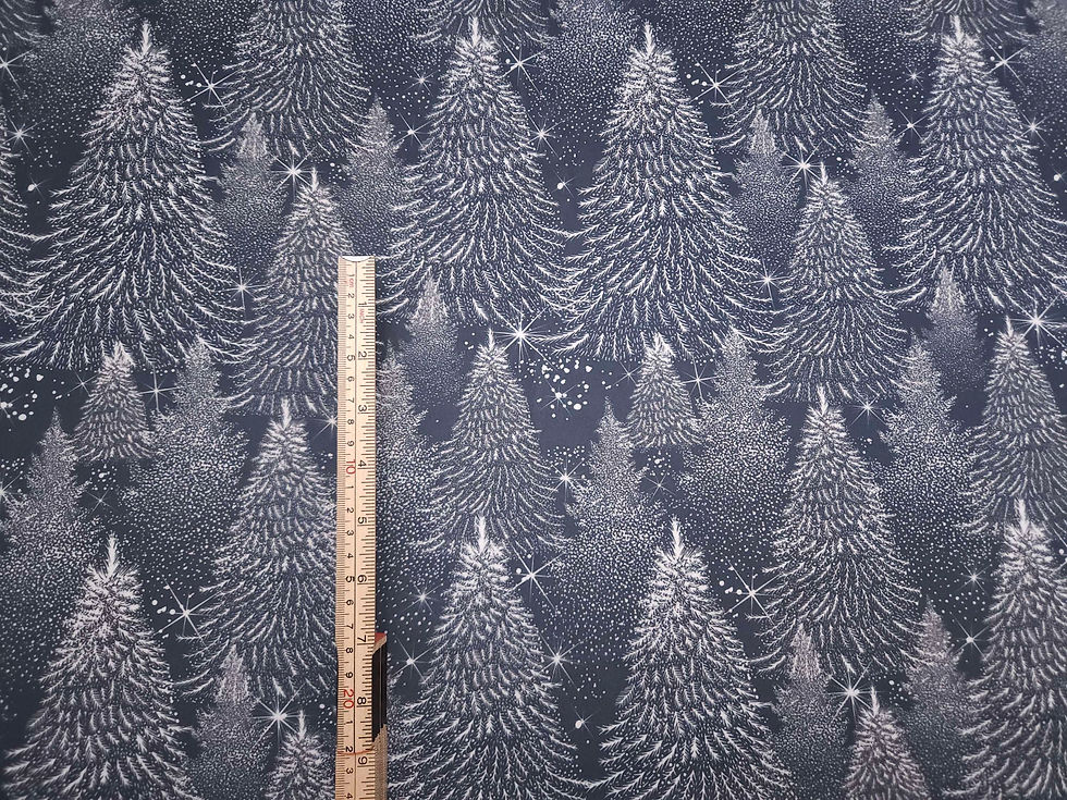 Thumbnail: VIP SALE 3m for £9 Fir Trees Dark Grey - Scuba (VIP210)