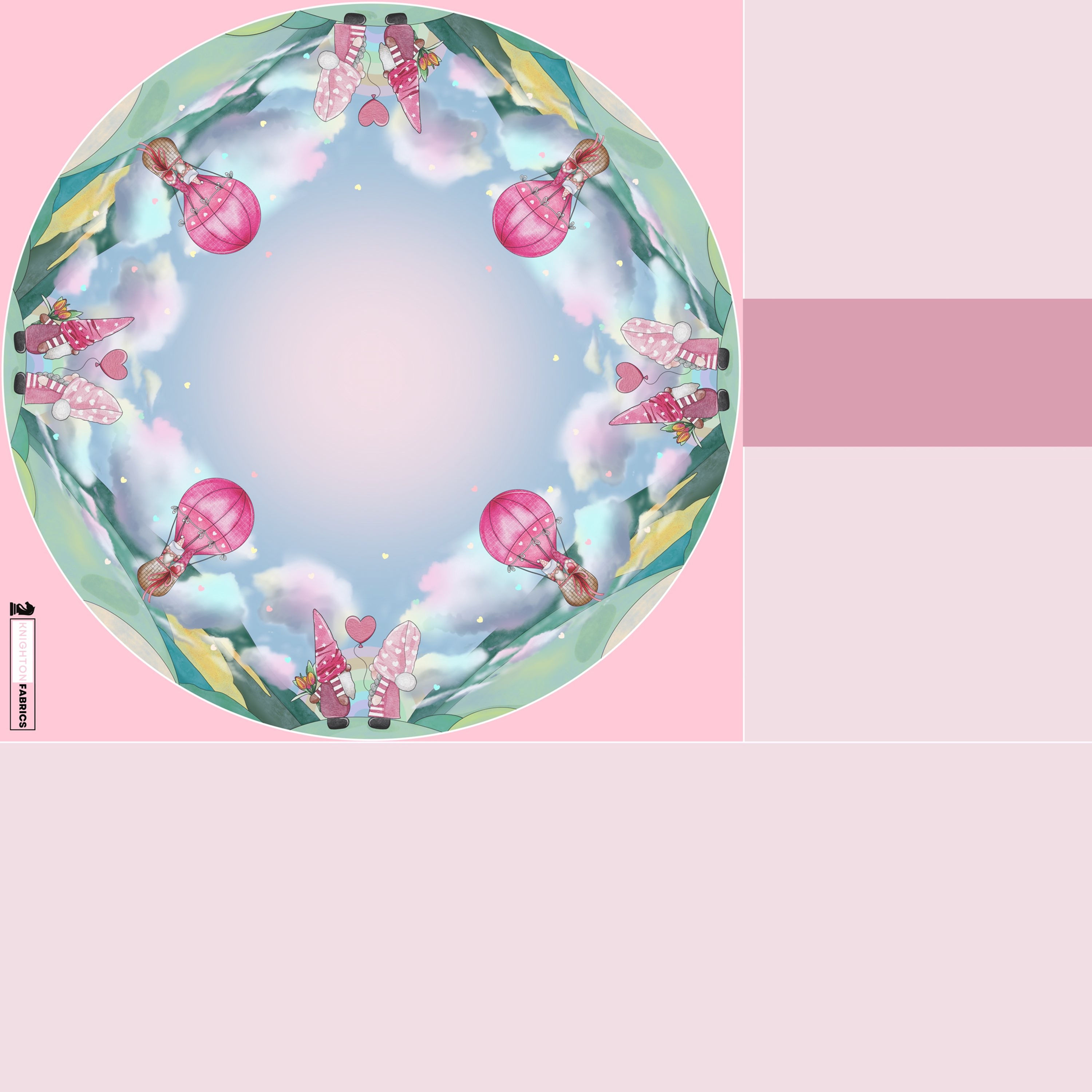 EXCLUSIVE Love Bug Gonk Hot Air Ballon Date Child Circle Skirt Panel