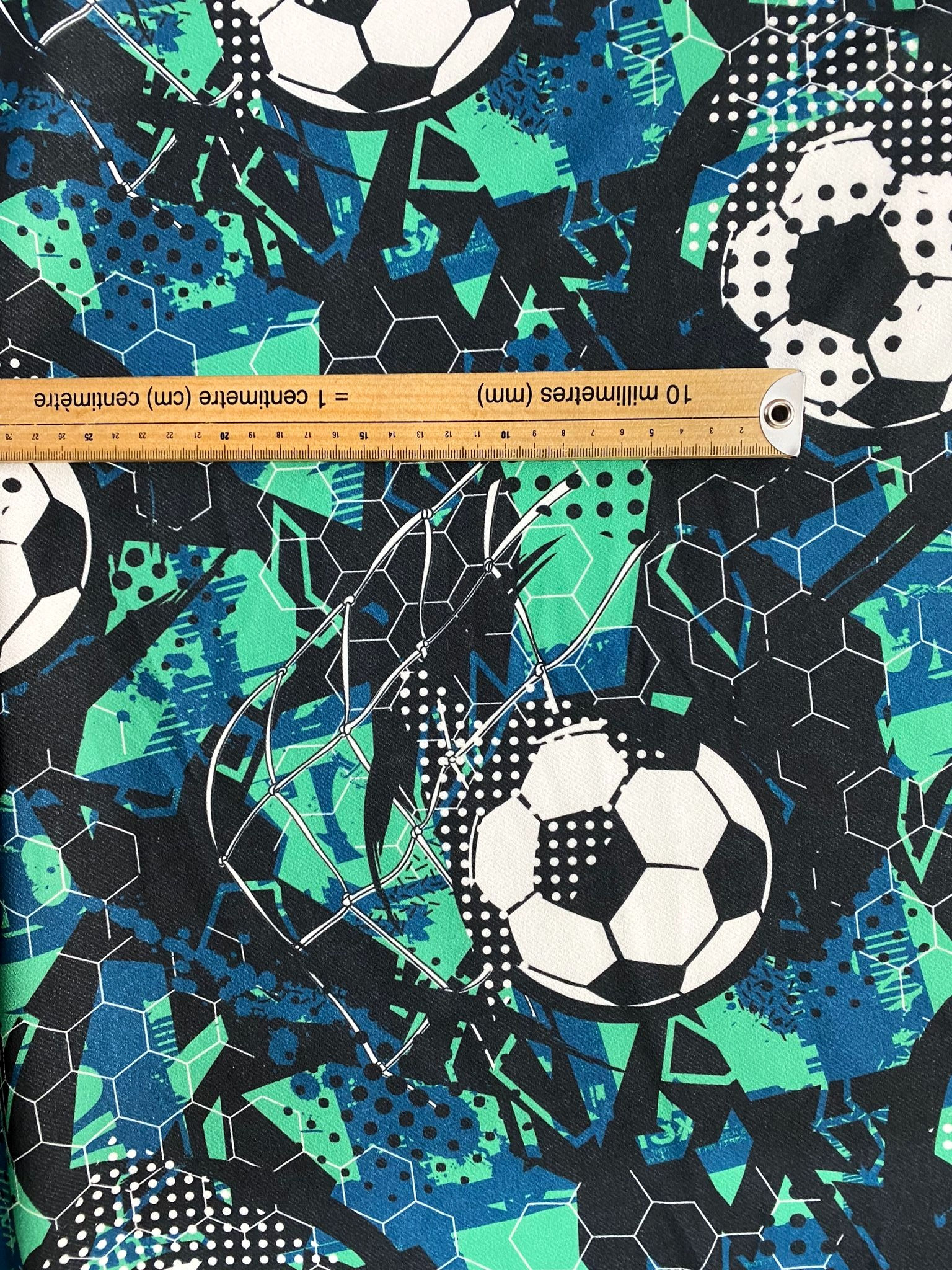 3m for £9 Teal/Blue Football Net Scuba Twill (WH88)