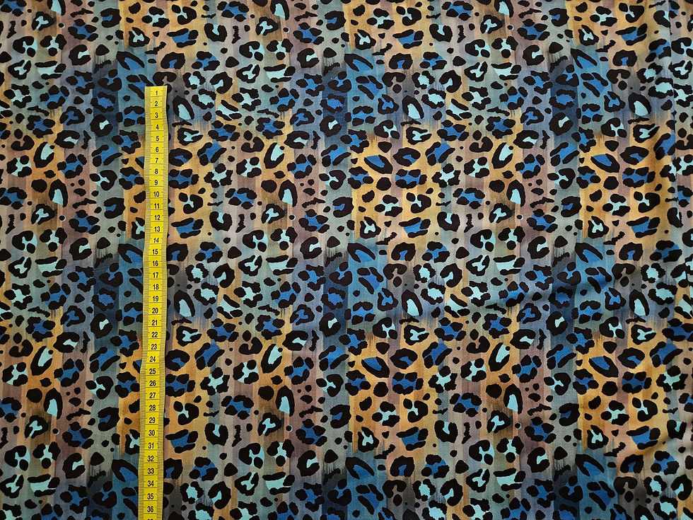 Thumbnail: EXCLUSIVE Gouache Leopard Print (Mustard/Blue/Brown/Mint)