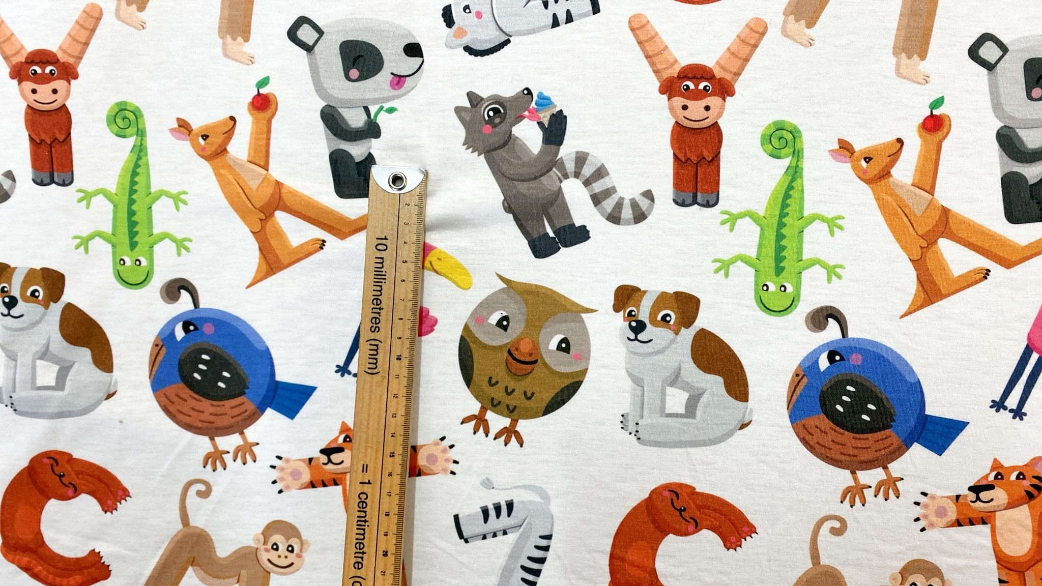 3m for £9 Animal Letters Spun Polyester Elastane (WH213)