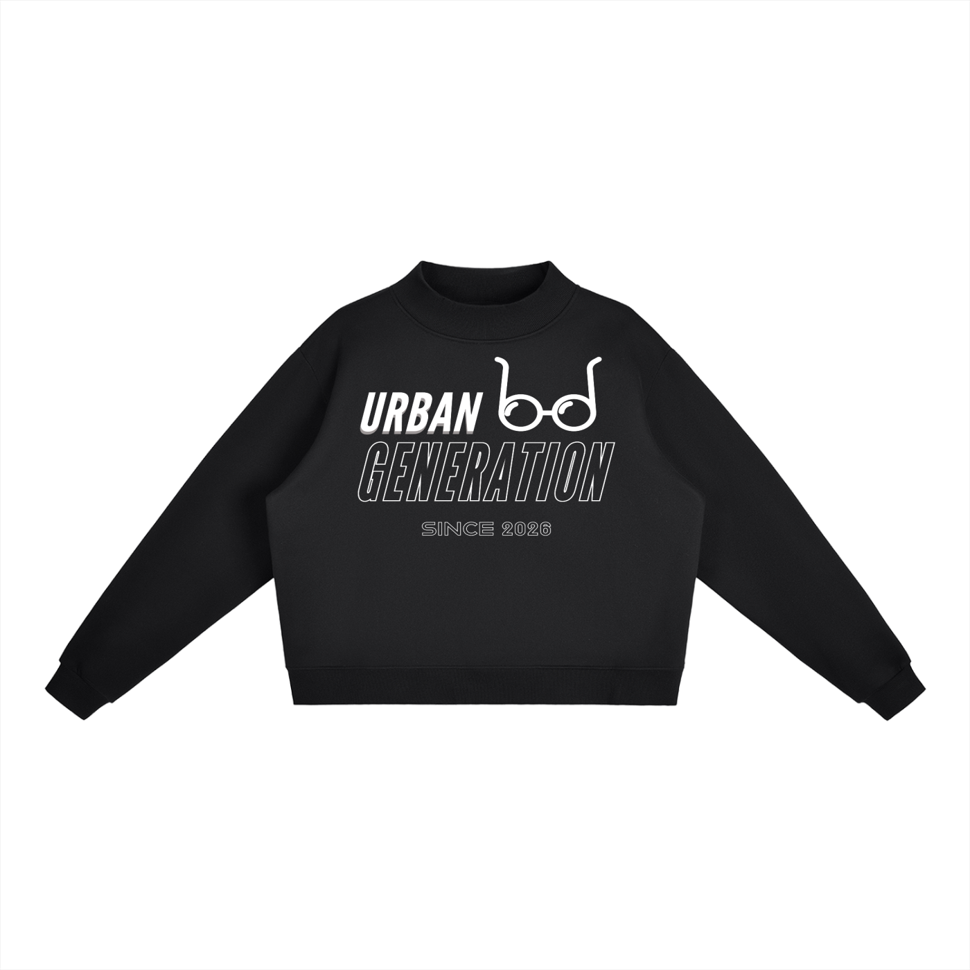 Women Essential Fleece Mock-Neck Crew Sweatshirt
