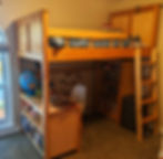 Lofted Bed with Desk