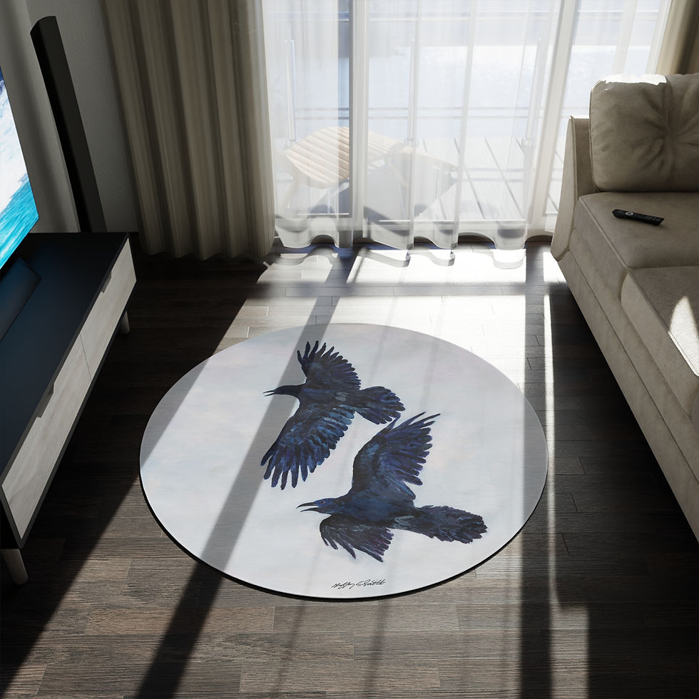 Thumbnail: Ravens Round Area Rug 