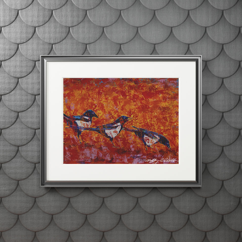 Thumbnail: Birds Matted Fine Art Print 