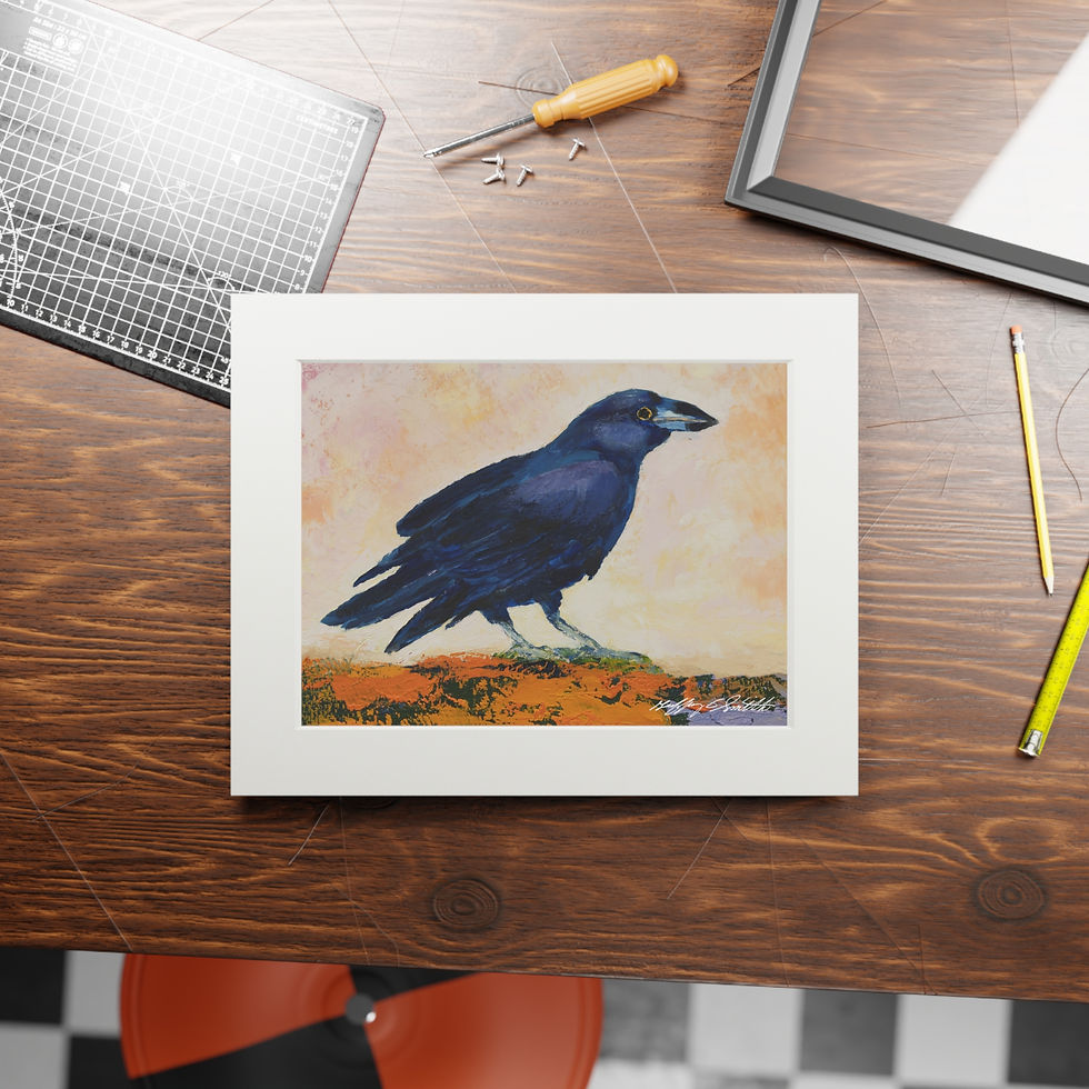Thumbnail: Raven Matted Fine Art Print