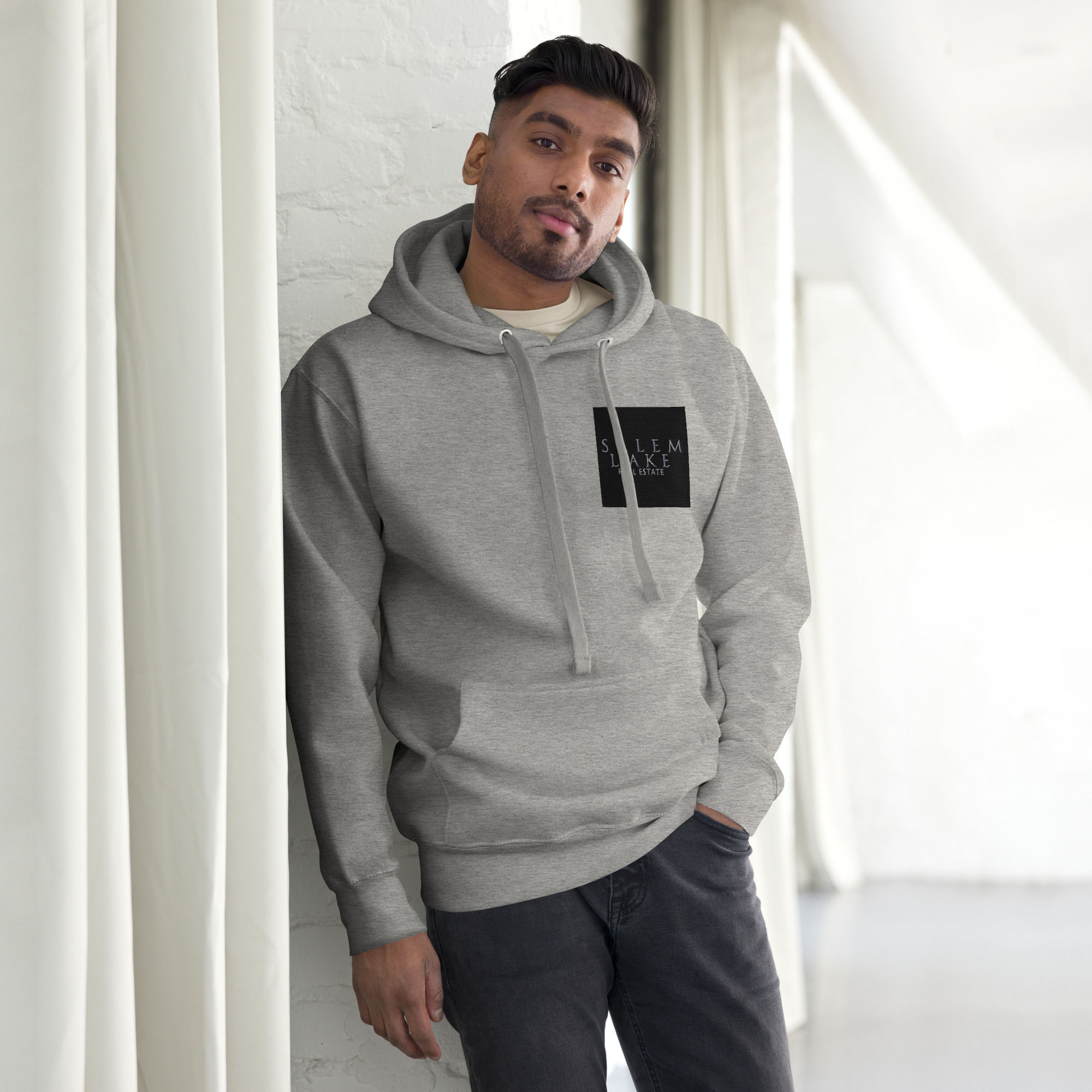 Salem Lake Embroidered Cotton Hoodie